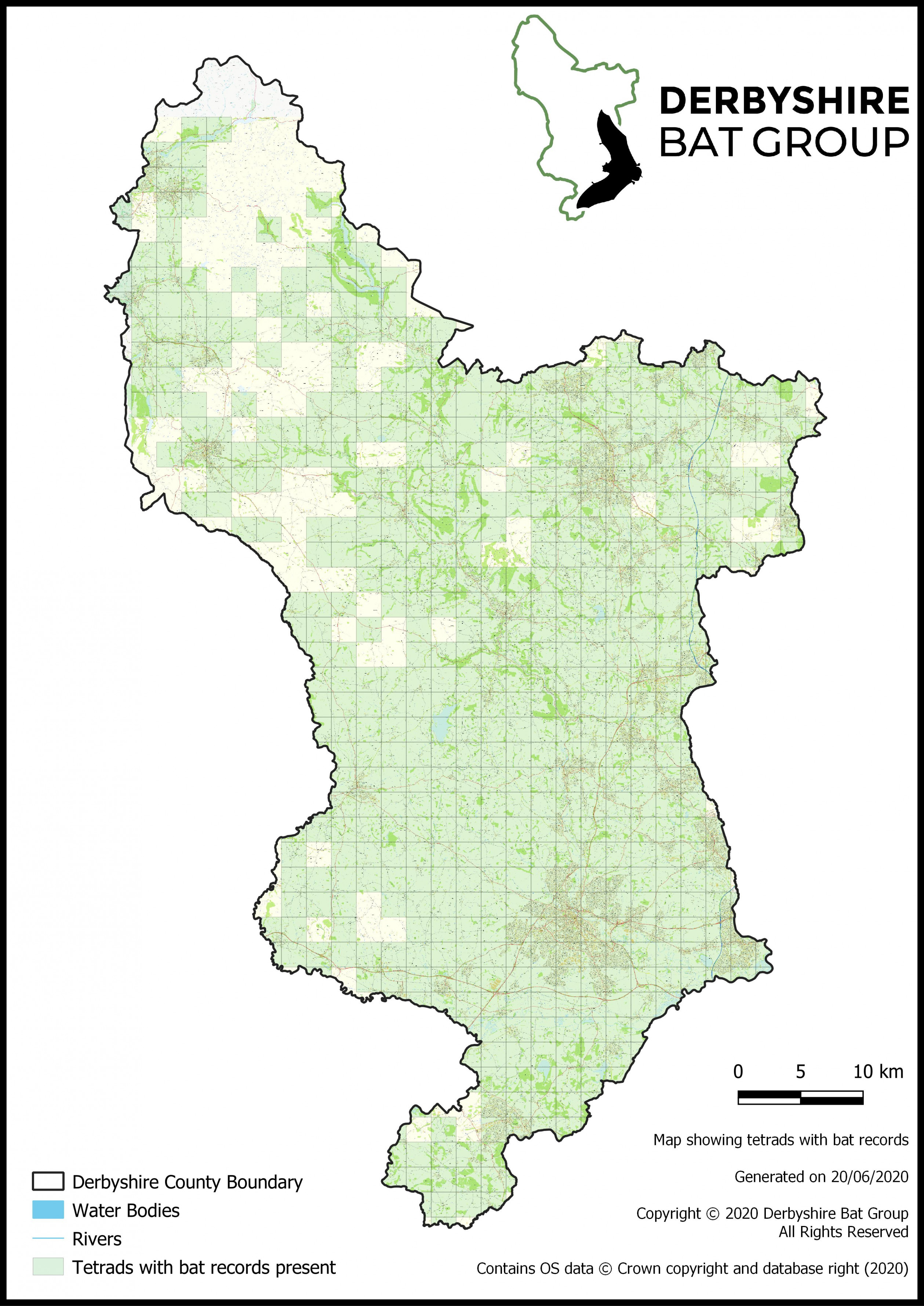 Derbyshire tetrad map